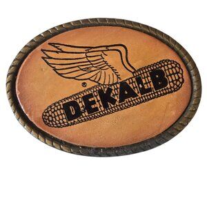Dekalb Feeds Belt Buckle Vintage Agriculture Corn Western Farmer Trucker Collect